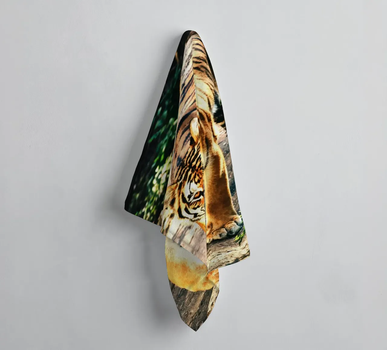 Brave as a tiger, conquer all challenges towel by Nature's Palette