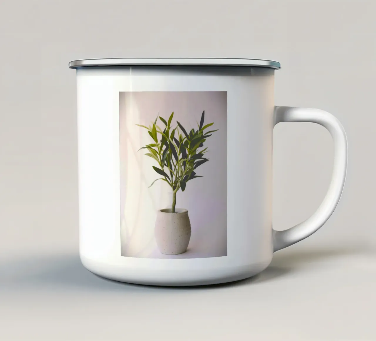 Vaso di ulivo - simbolo di pace e prosperità tazza in smalto da Nature's Palette