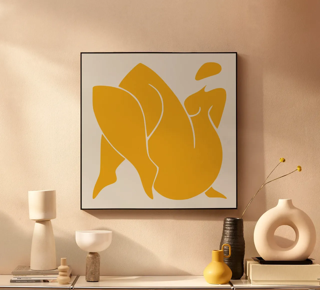 Figuratif en jaune 06 plexiglas de Little Dean