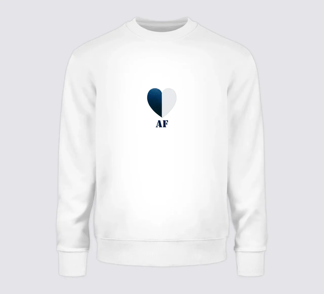 AF Cuore dipinto di blu e bianco felpa da FABOArt