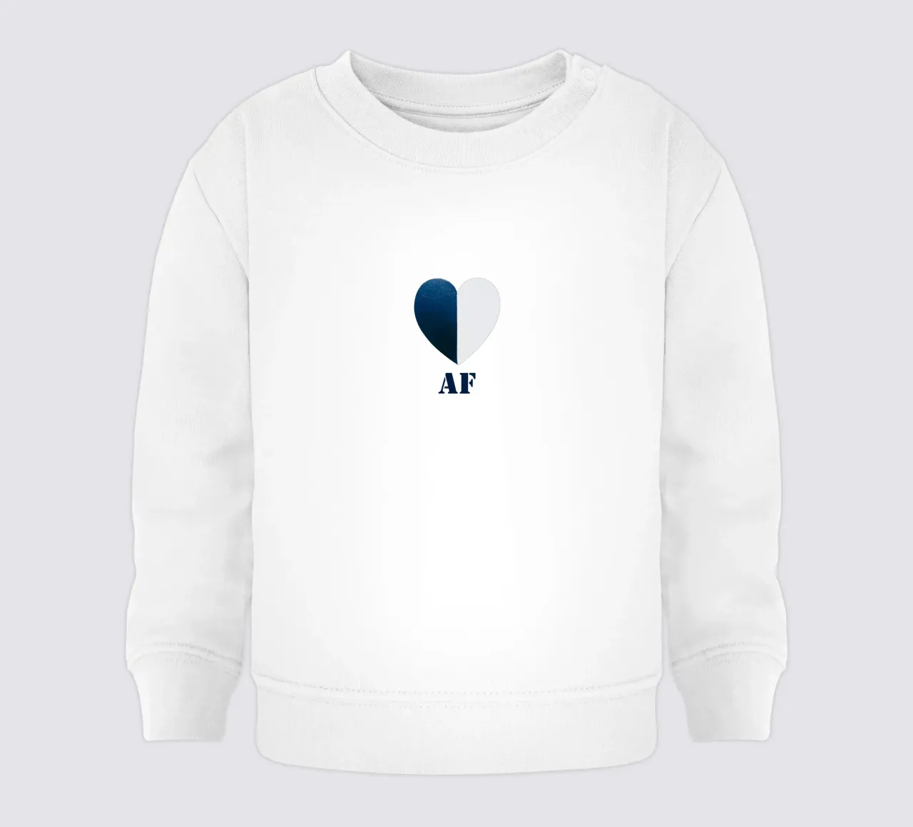 AF Cuore dipinto di blu e bianco felpa neonato da FABOArt