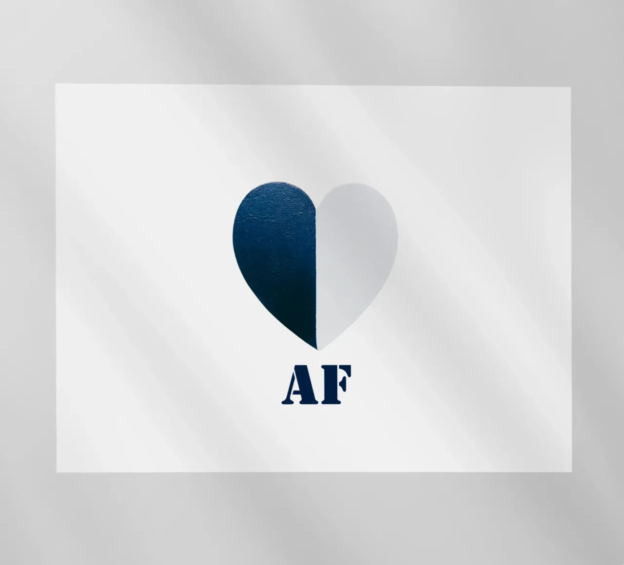 AF Cuore dipinto di blu e bianco pellicola backlit da FABOArt