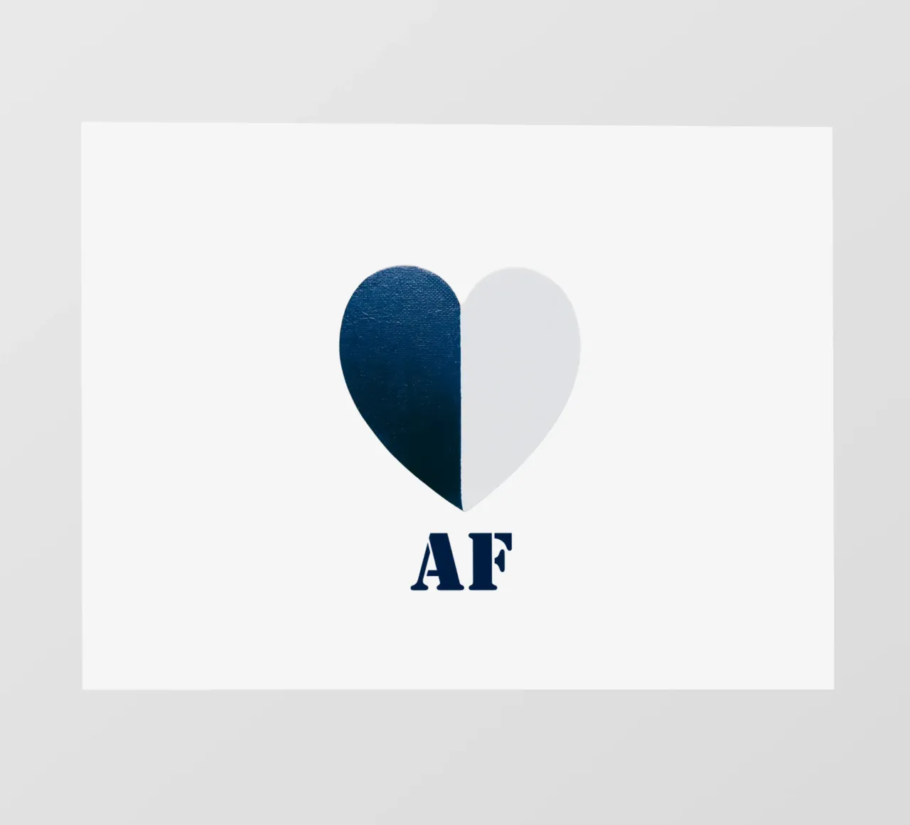 AF Cuore dipinto di blu e bianco pellicola backlit da FABOArt