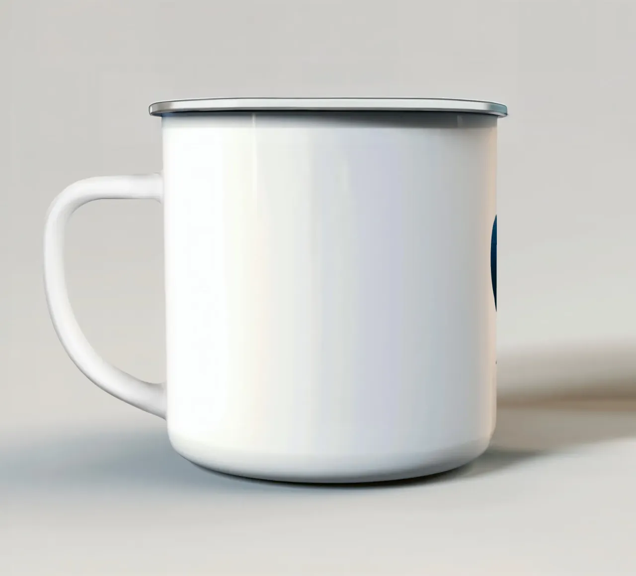 AF Cuore dipinto di blu e bianco tazza in smalto da FABOArt