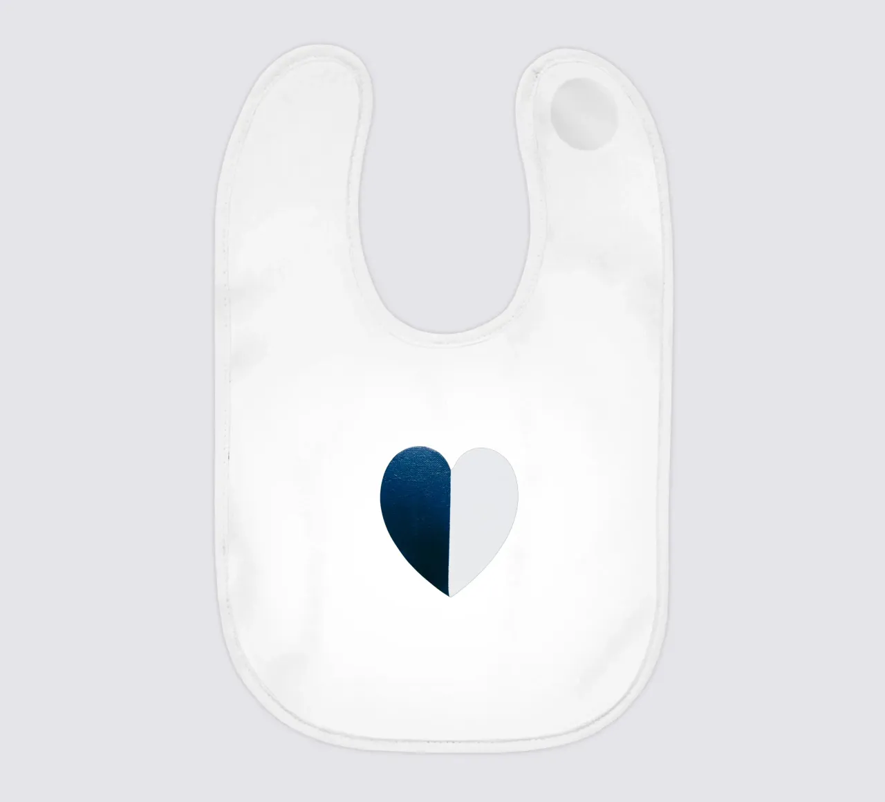 Cuore blu e bianco dipinto a mano bavaglino da FABOArt