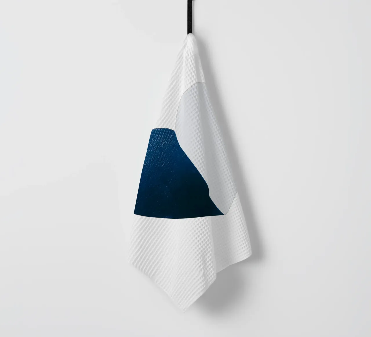Cuore blu e bianco dipinto a mano canovaccio da cucina da FABOArt