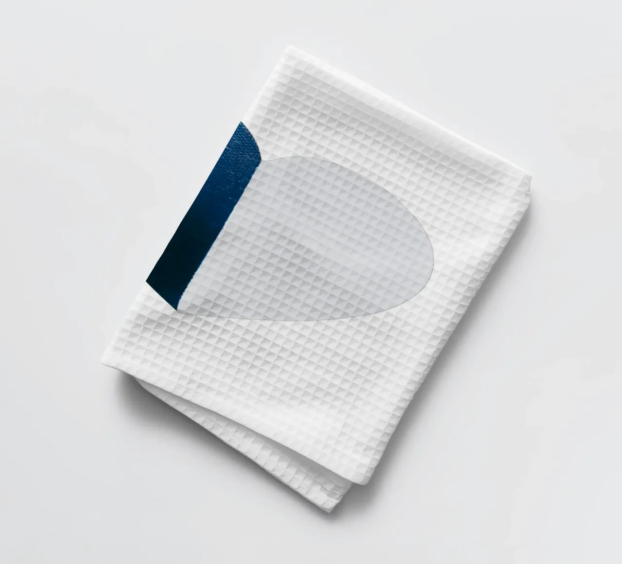 Cuore blu e bianco dipinto a mano canovaccio da cucina da FABOArt