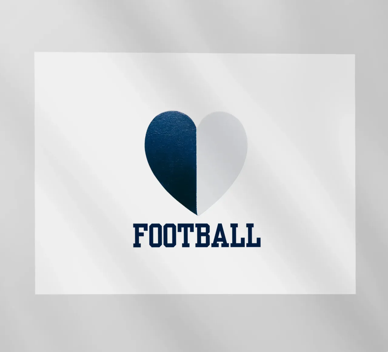 CALCIO Cuore dipinto di bianco e blu pellicola backlit da FABOArt