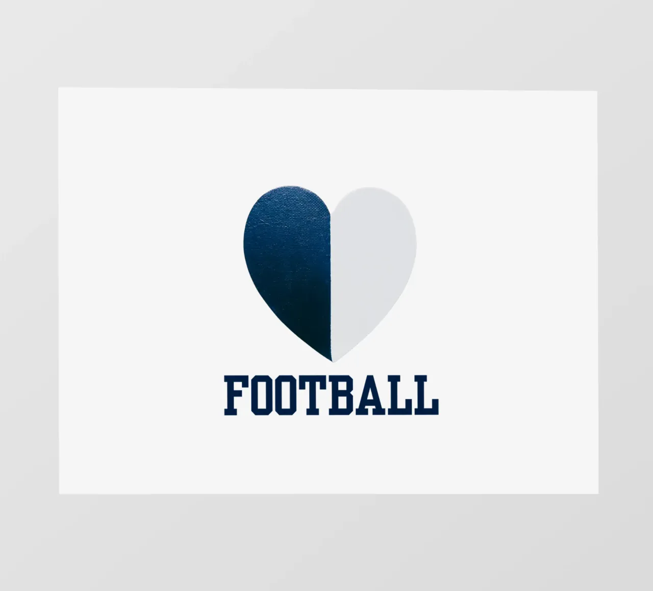 CALCIO Cuore dipinto di bianco e blu pellicola backlit da FABOArt