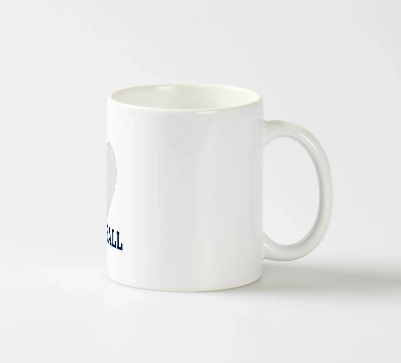 CALCIO Cuore dipinto di bianco e blu tazza in ceramica da FABOArt