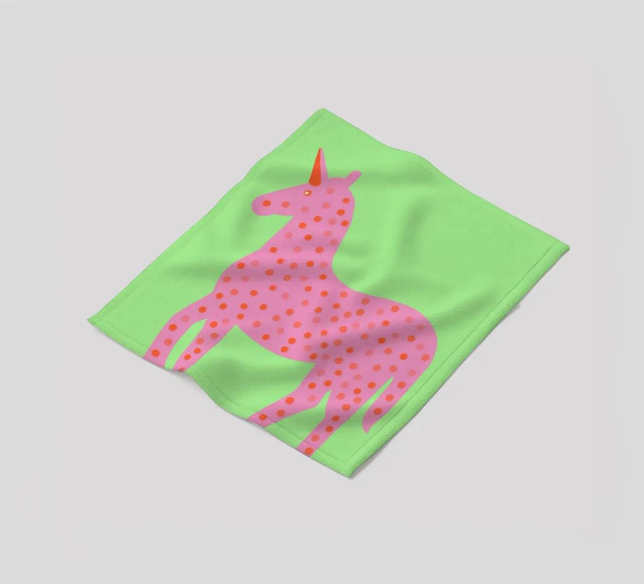 Un piccolo e grazioso unicorno coperta in pile da Carinaprint