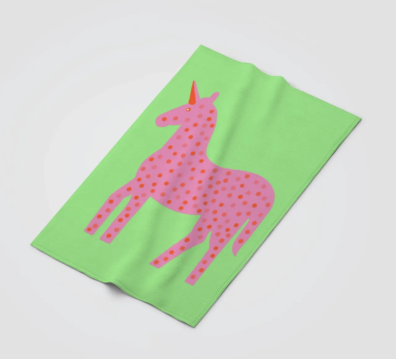 Un piccolo e grazioso unicorno coperta in pile da Carinaprint