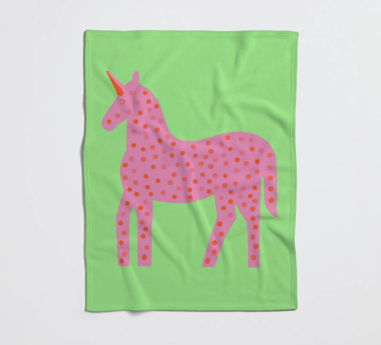 Un piccolo e grazioso unicorno coperta in pile da Carinaprint