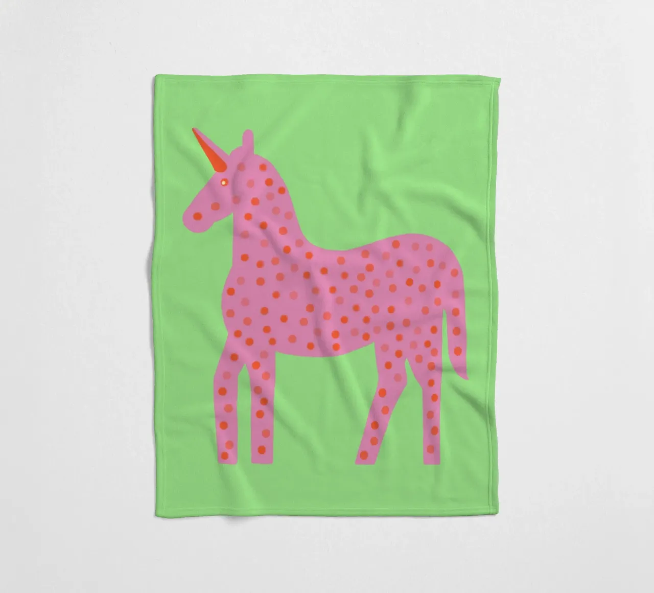 Un piccolo e grazioso unicorno coperta in pile da Carinaprint