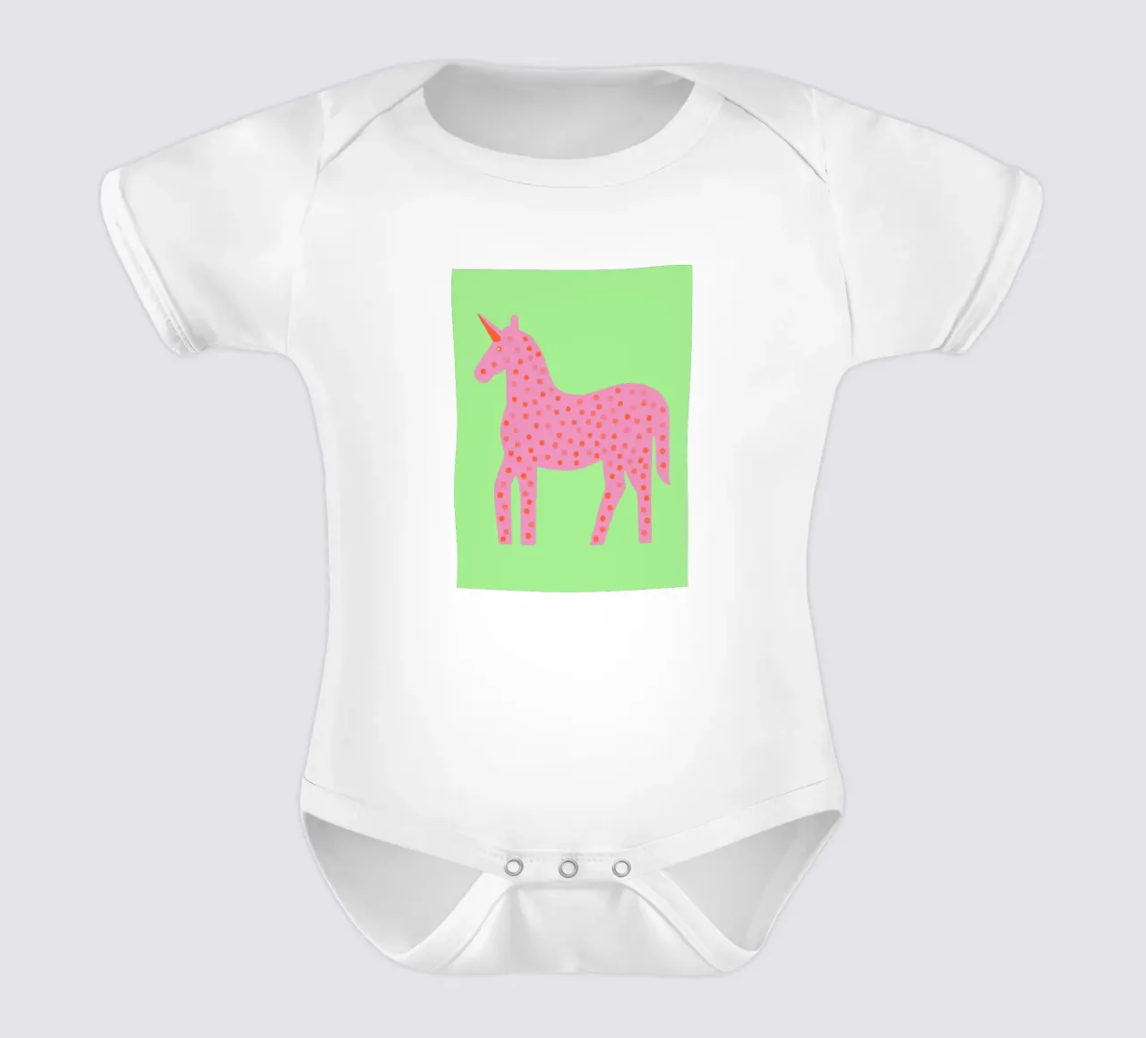 Douce licorne à pois body bébé de Carinaprint