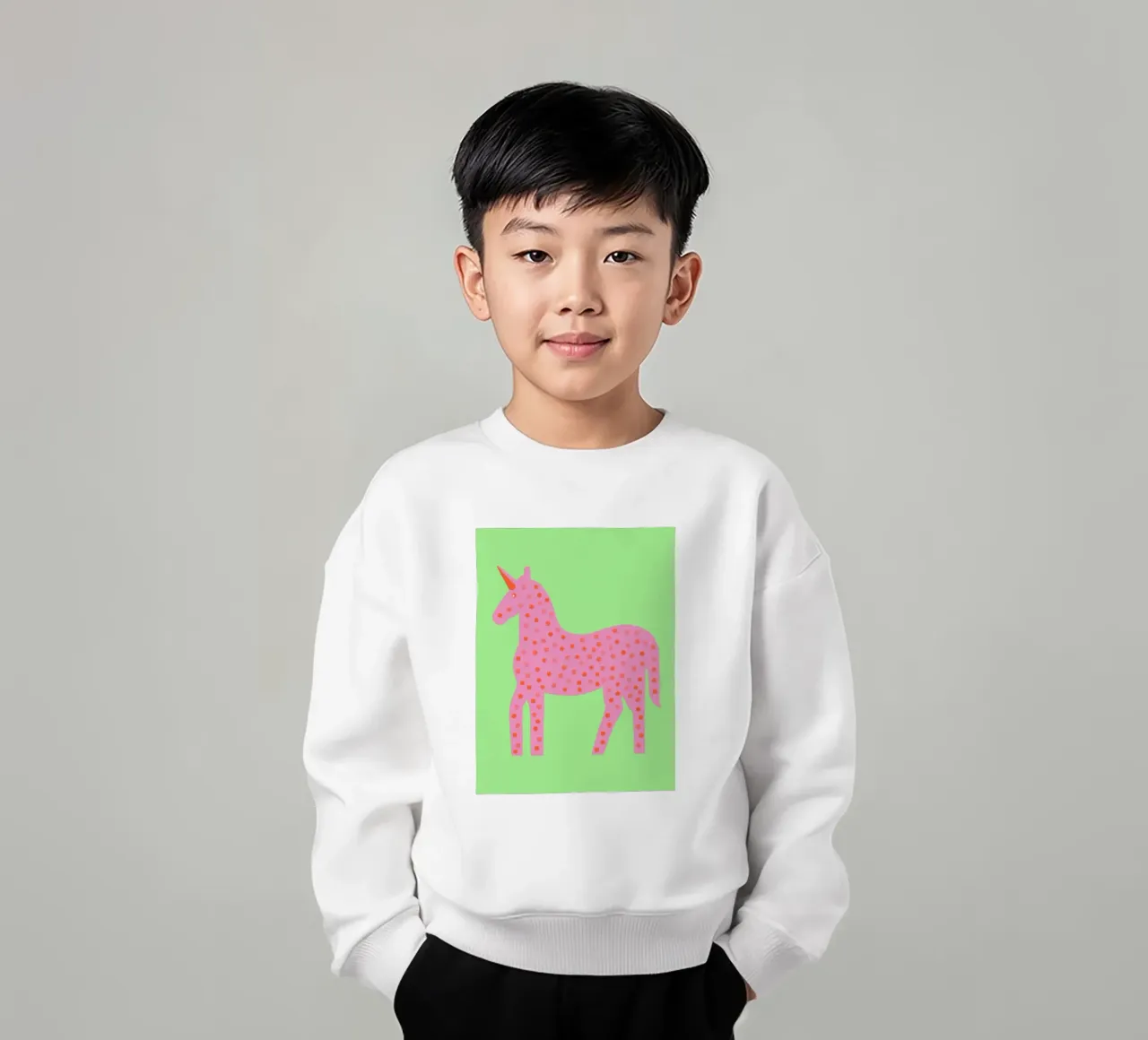 Un piccolo e grazioso unicorno felpa bambino da Carinaprint
