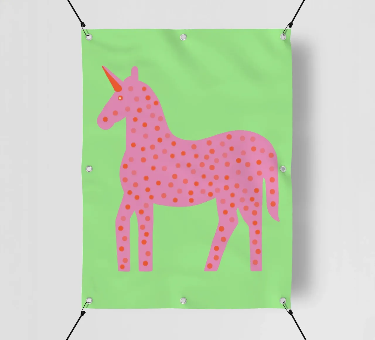 Un piccolo e grazioso unicorno telo in pvc da Carinaprint
