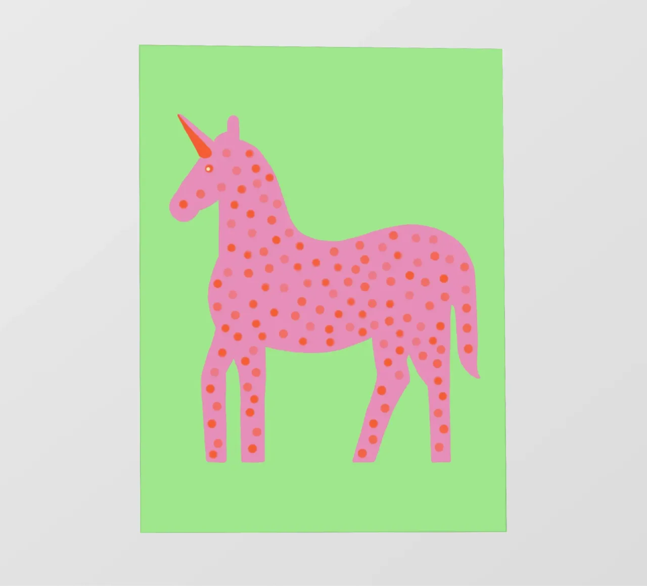 Un piccolo e grazioso unicorno telo in pvc da Carinaprint