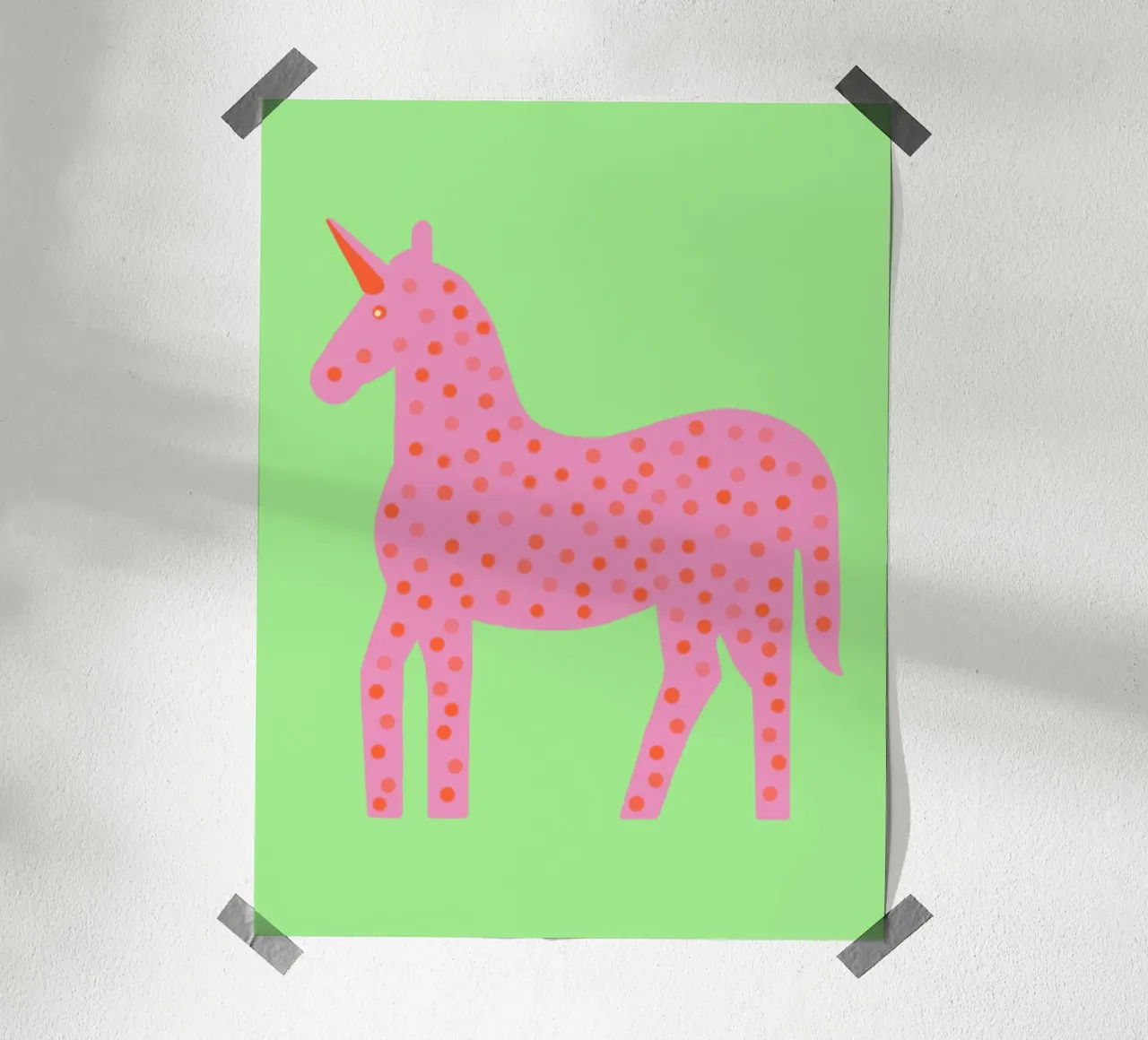 Douce licorne à pois hahnemühle de Carinaprint