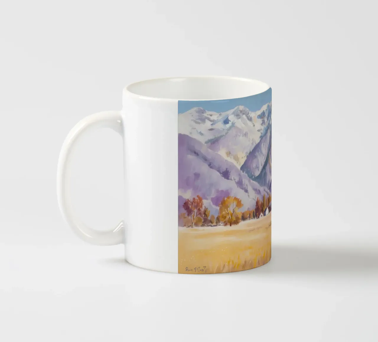 Cime innevate silenziose tazza in ceramica da Angkasa Mist