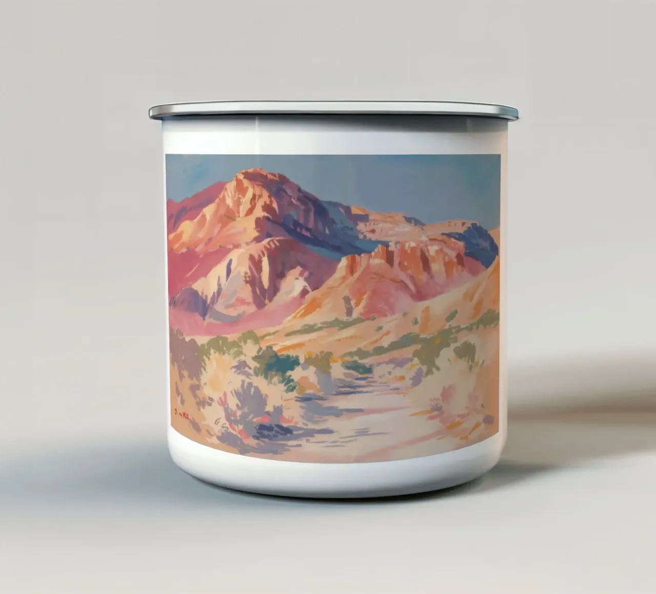 Luce del Canyon Cremisi tazza in smalto da Angkasa Mist