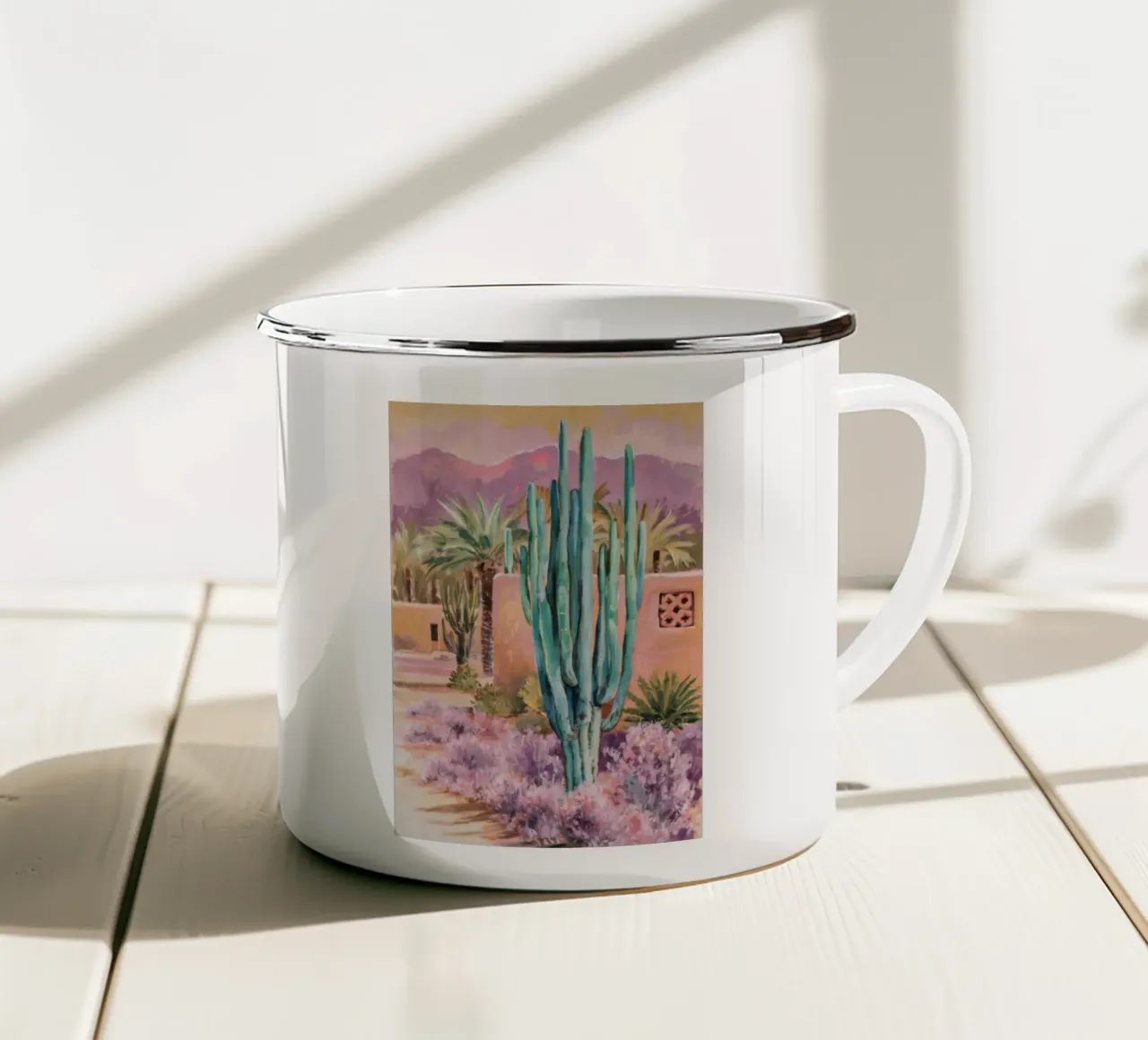 Giardino dei cactus del cortile tazza in smalto da Angkasa Mist