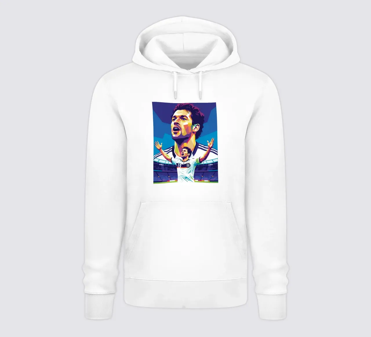 Michael Ballack pop art colorata felpa con cappuccio da Hantamrata