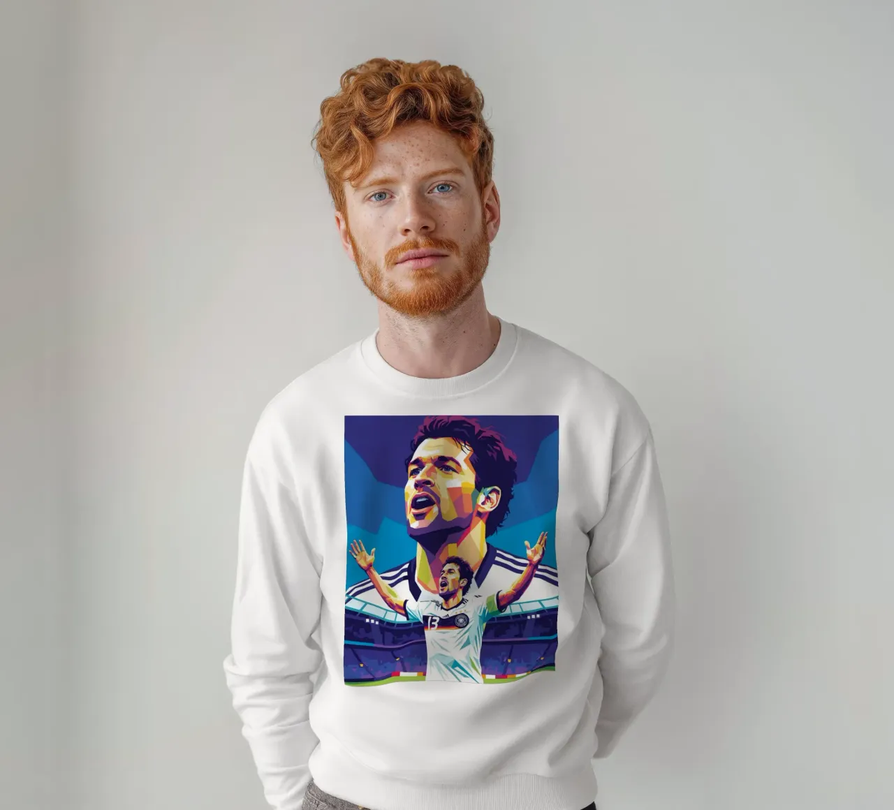Michael Ballack pop art colorata felpa da Hantamrata