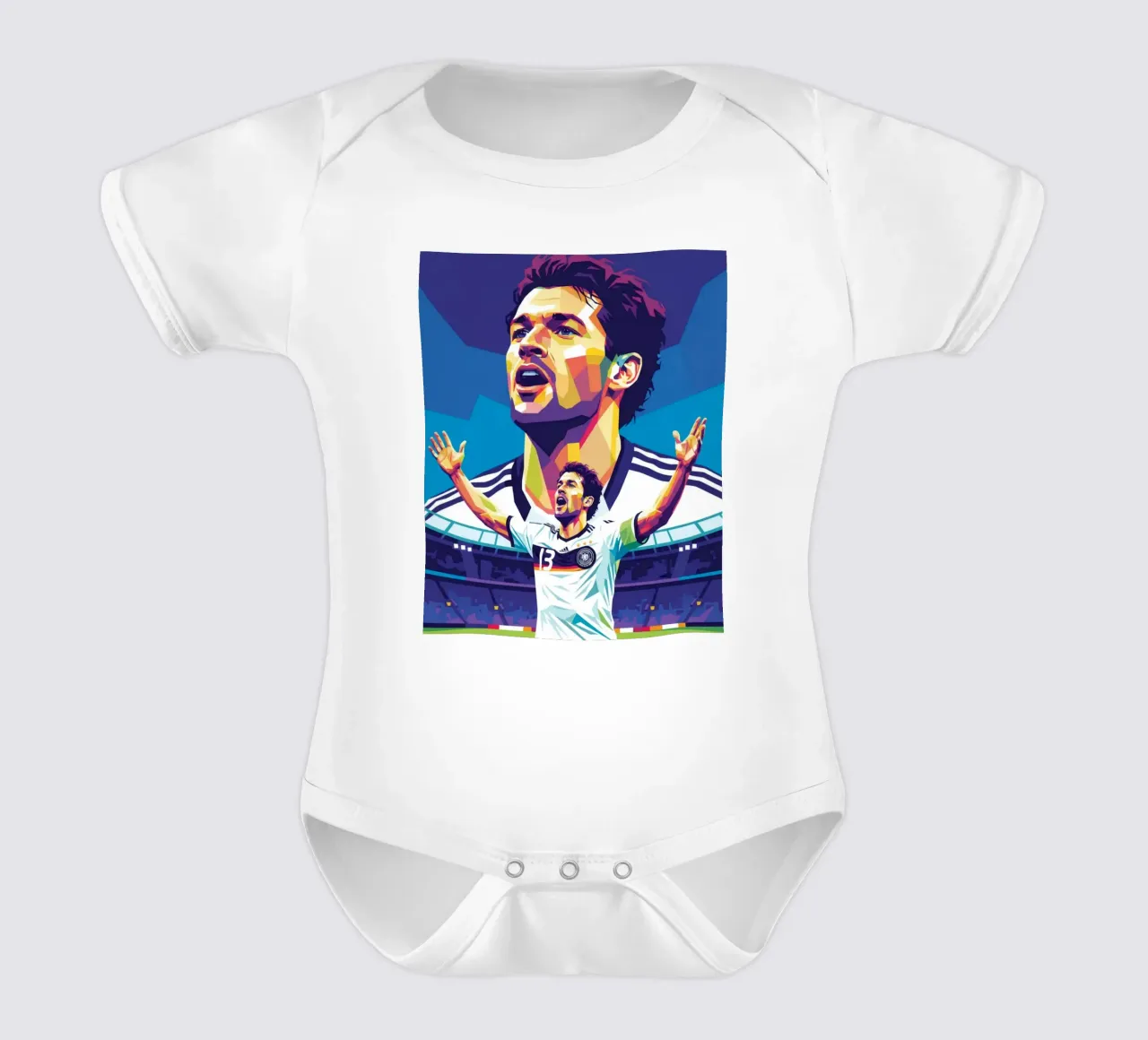 Michael Ballack pop art colorata body neonato maniche corte da Hantamrata