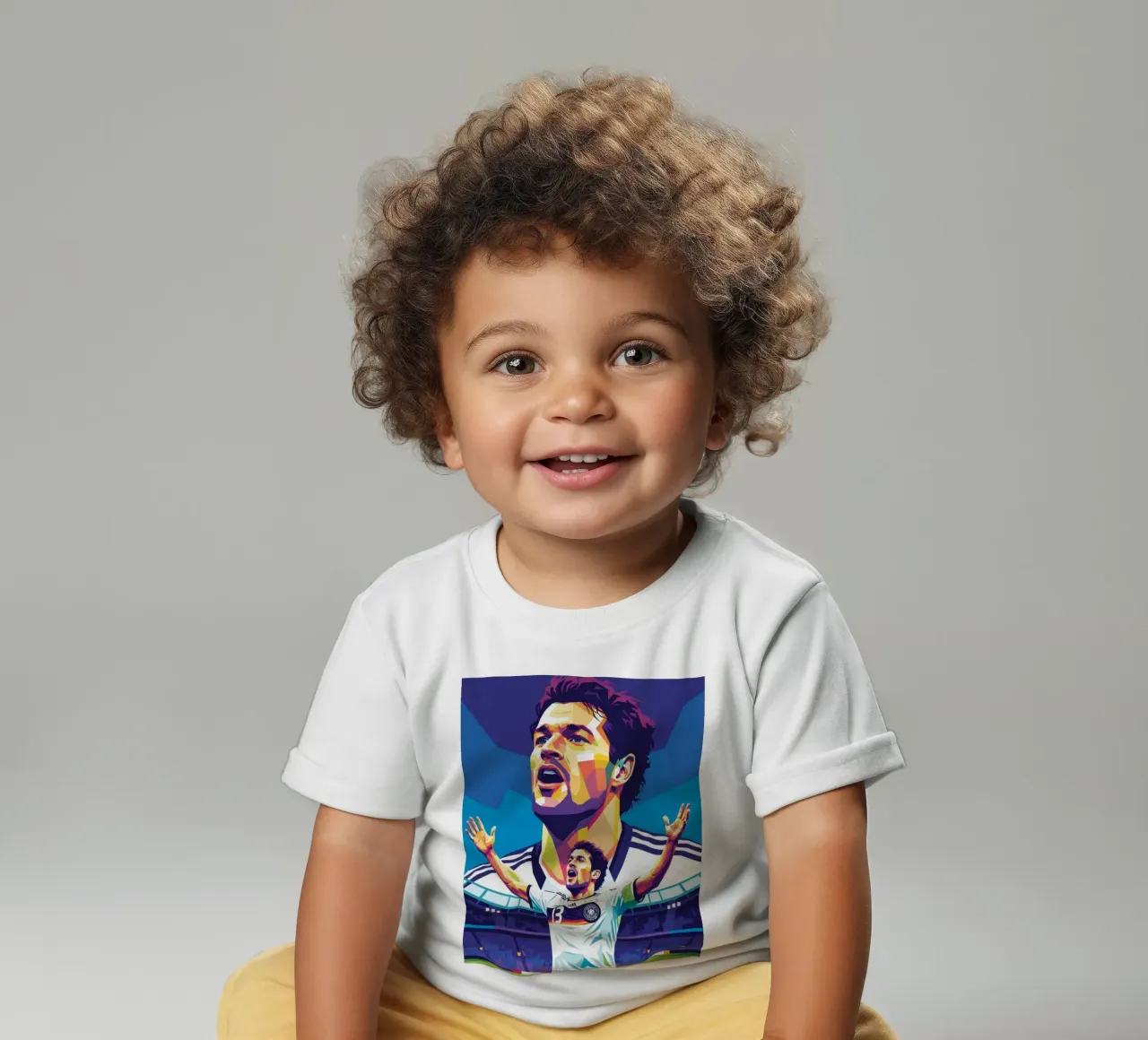 Michael Ballack pop art colorata maglietta neonato da Hantamrata