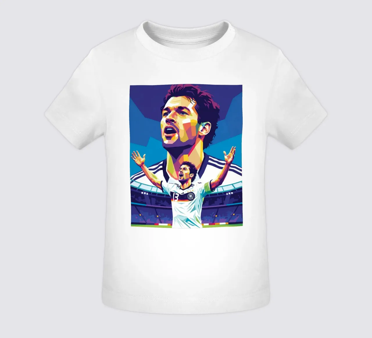 Michael Ballack pop art colorata maglietta neonato da Hantamrata