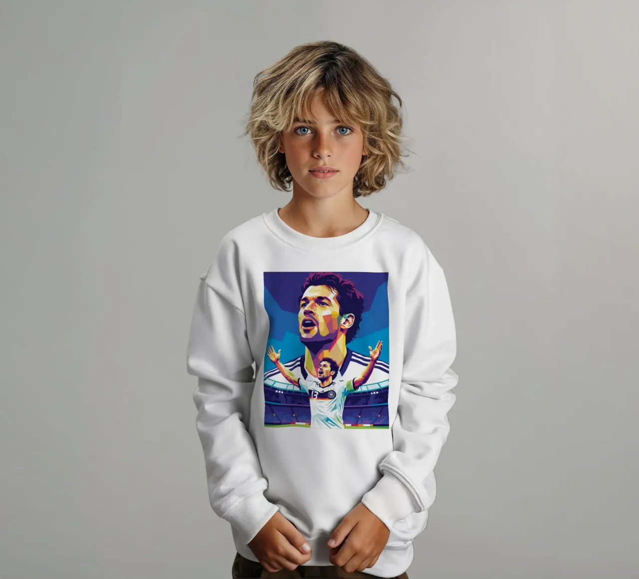 Michael Ballack pop art colorata felpa bambino da Hantamrata