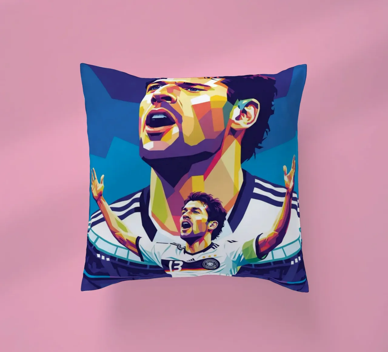 Michael Ballack pop art colorata cuscino da Hantamrata
