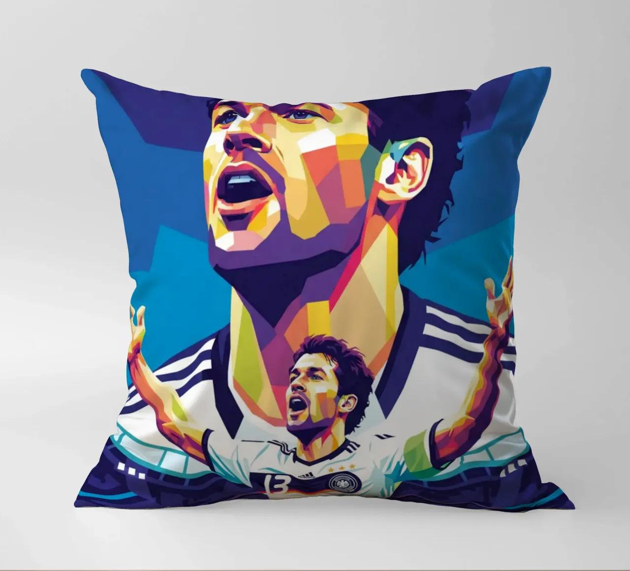 Michael Ballack pop art colorata cuscino da Hantamrata