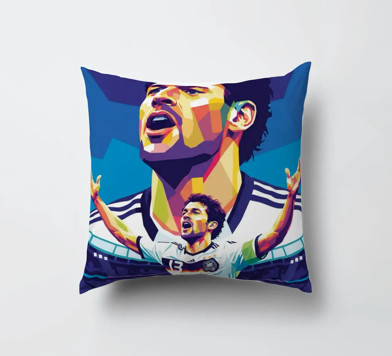 Michael Ballack pop art colorata cuscino da Hantamrata