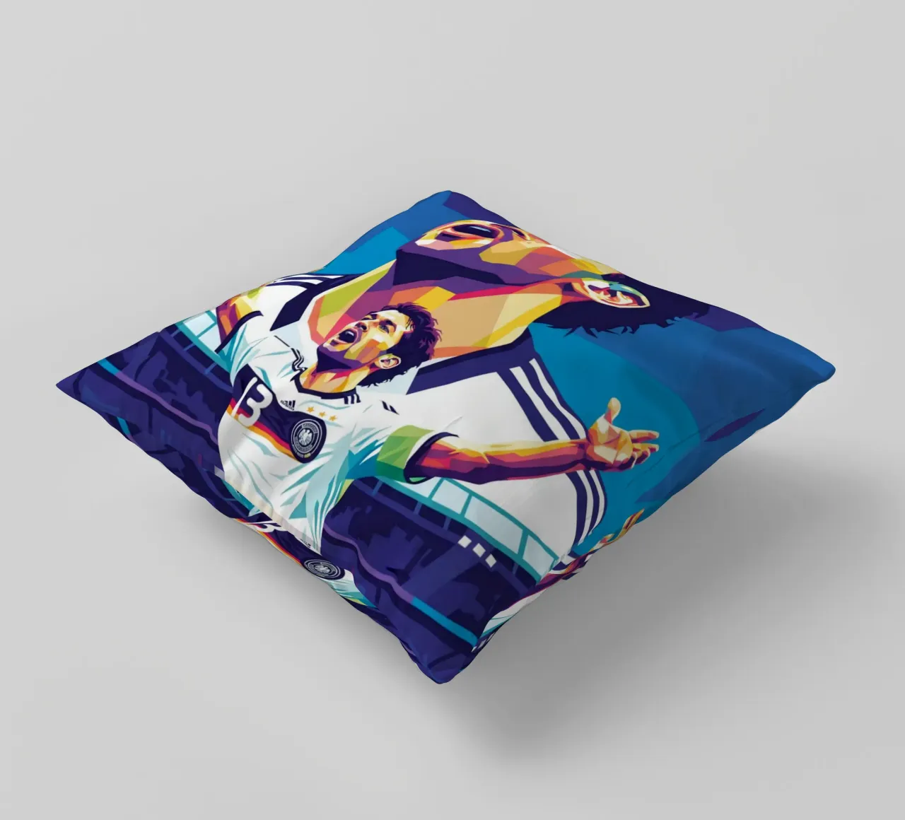 Michael Ballack pop art colorata cuscino da Hantamrata