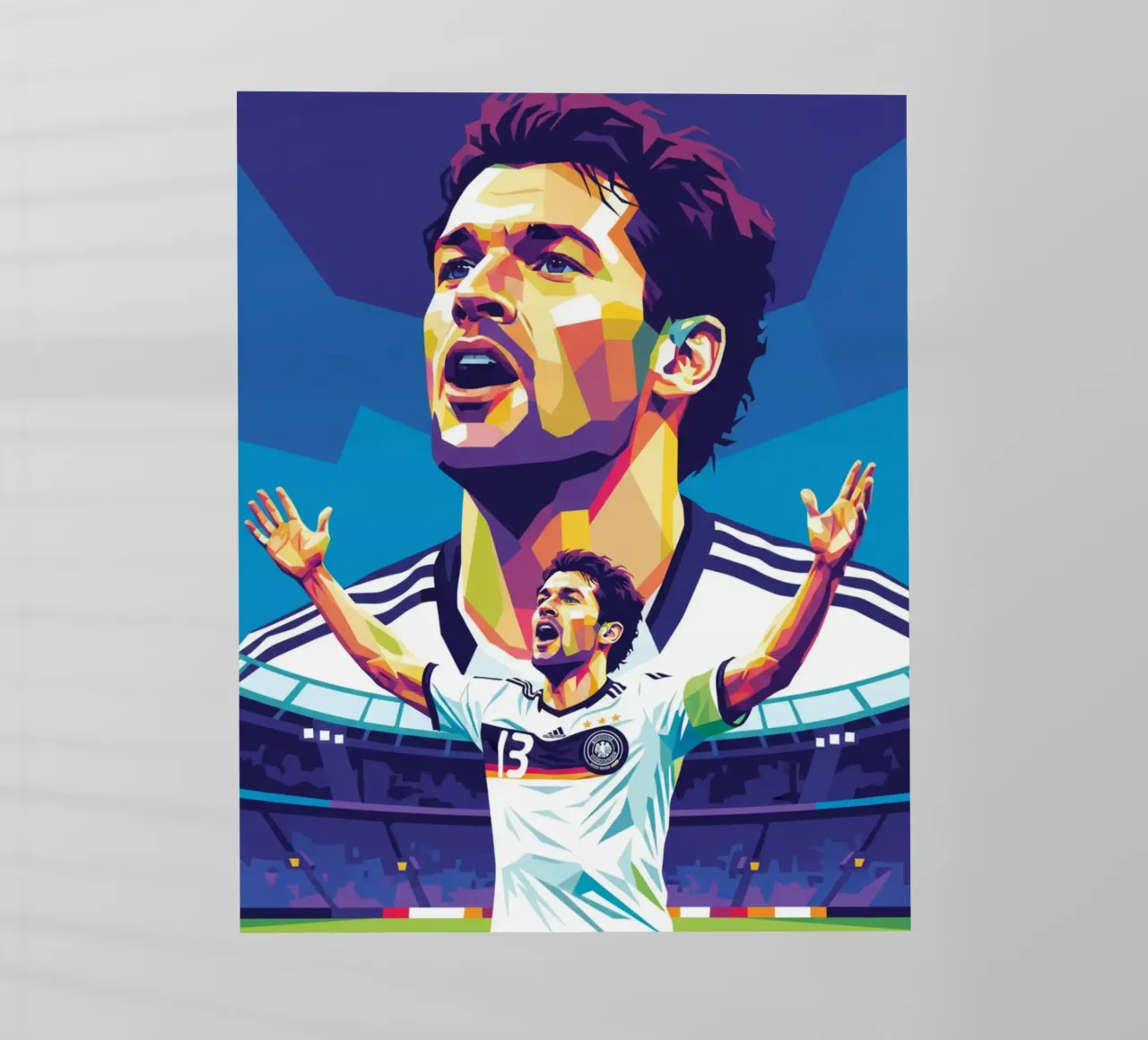 Michael Ballack pop art colorata pellicola backlit da Hantamrata