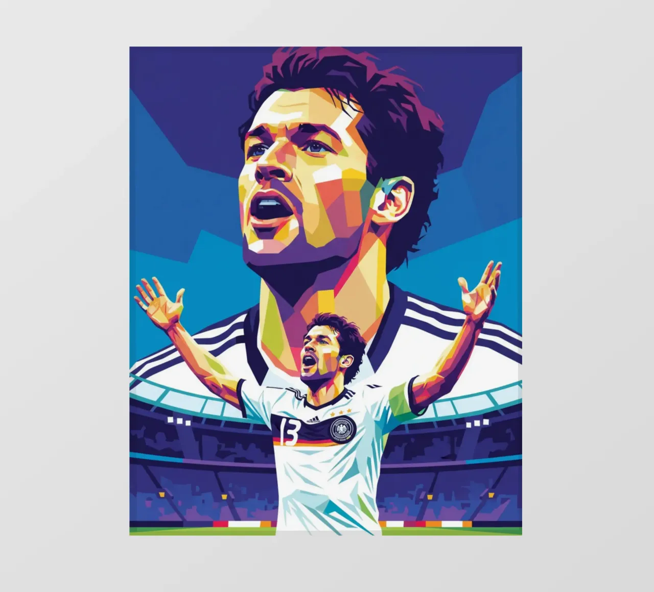 Michael Ballack pop art colorata telo in pvc da Hantamrata