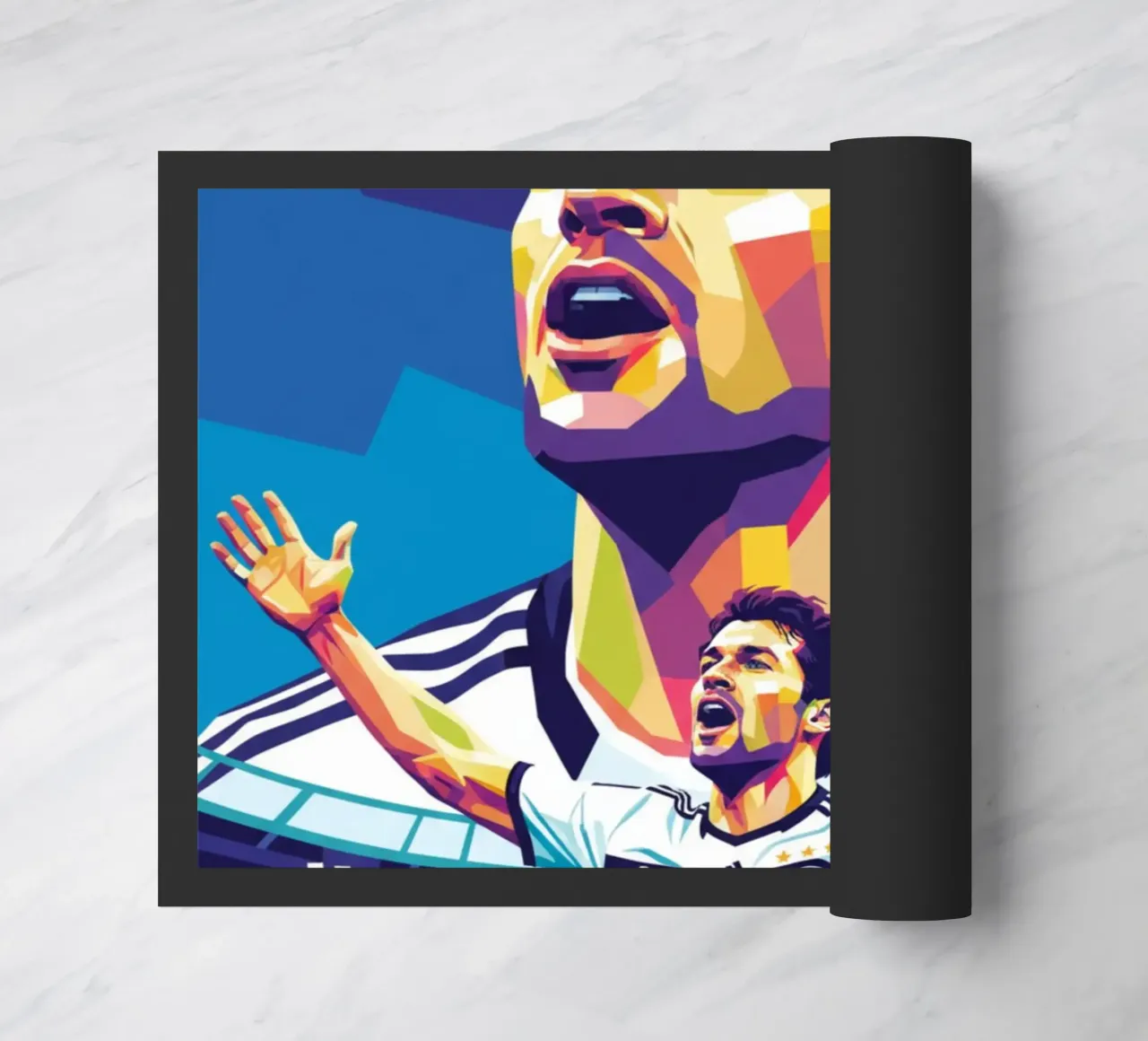 Michael Ballack pop art colorata zerbino da Hantamrata
