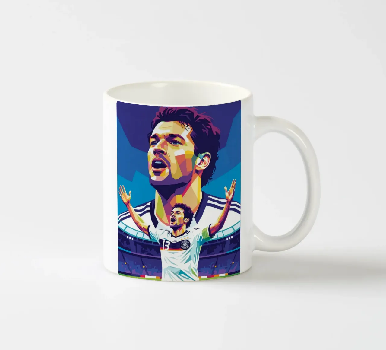 Michael Ballack pop art colorata tazza in ceramica da Hantamrata