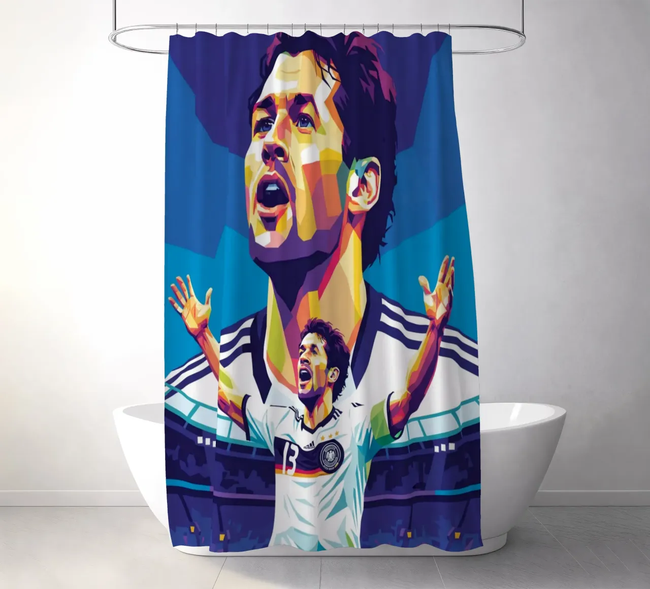 Michael Ballack pop art colorata tenda da doccia da Hantamrata