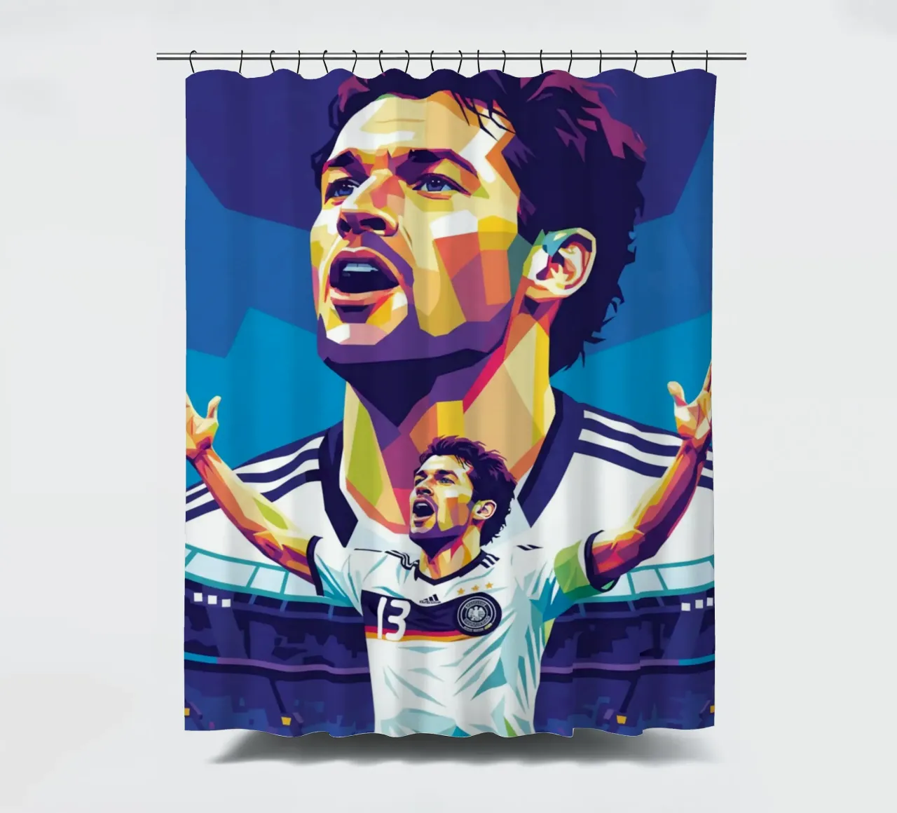 Michael Ballack pop art colorata tenda da doccia da Hantamrata