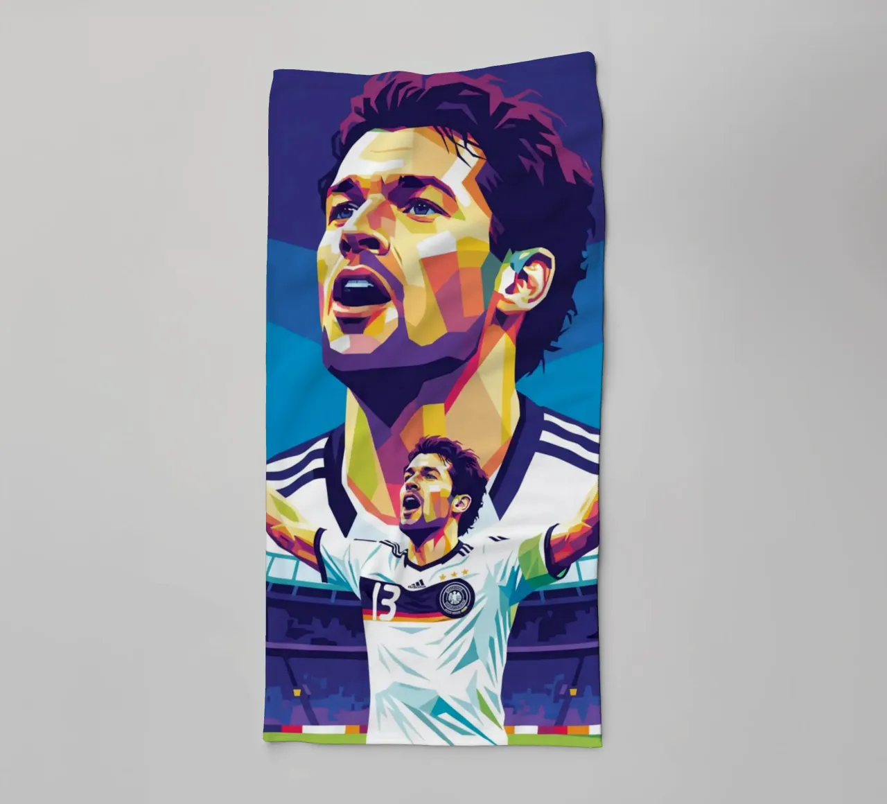 Michael Ballack pop art colorata asciugamano da bagno da Hantamrata