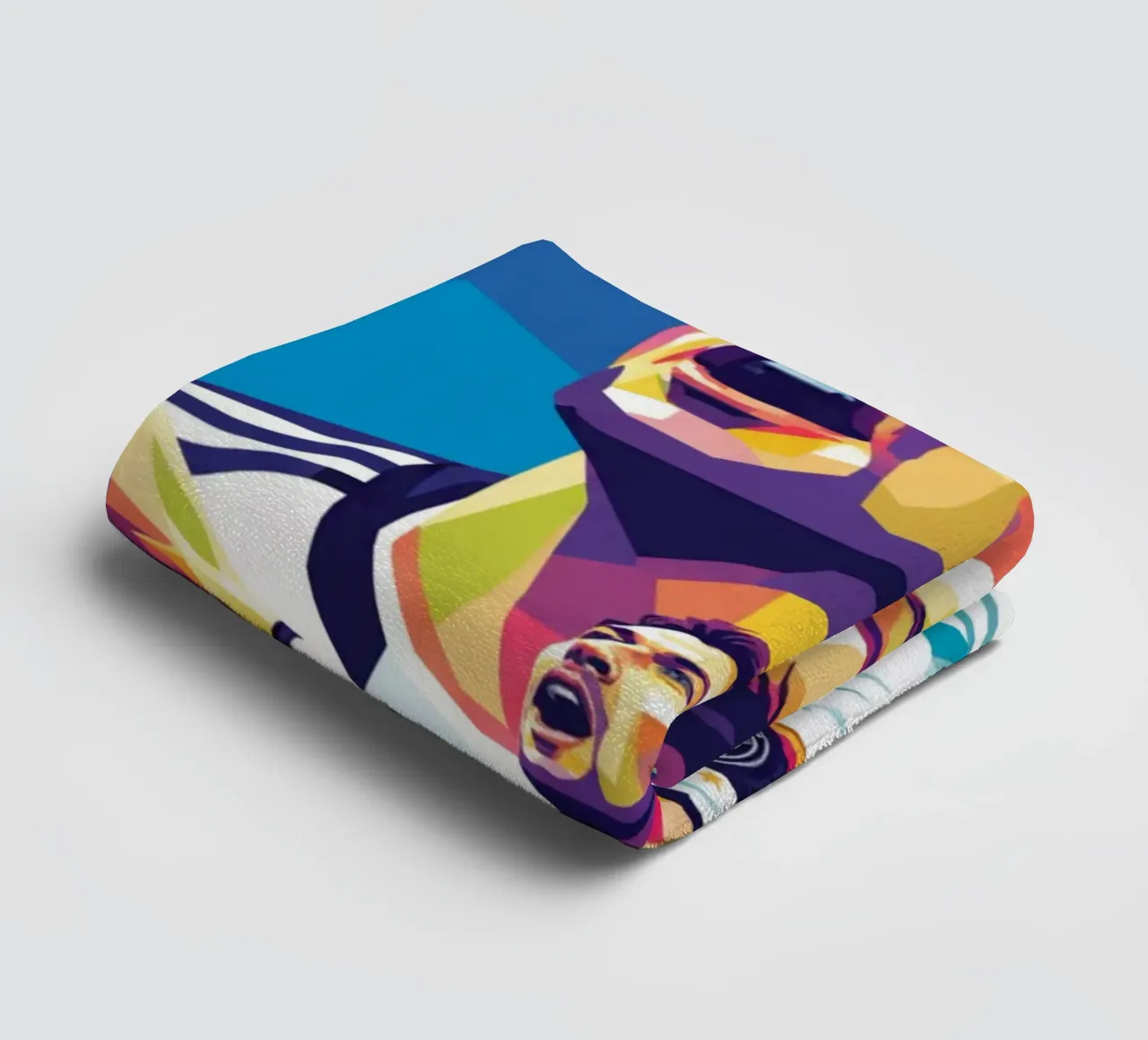 Michael Ballack pop art colorata asciugamano da bagno da Hantamrata