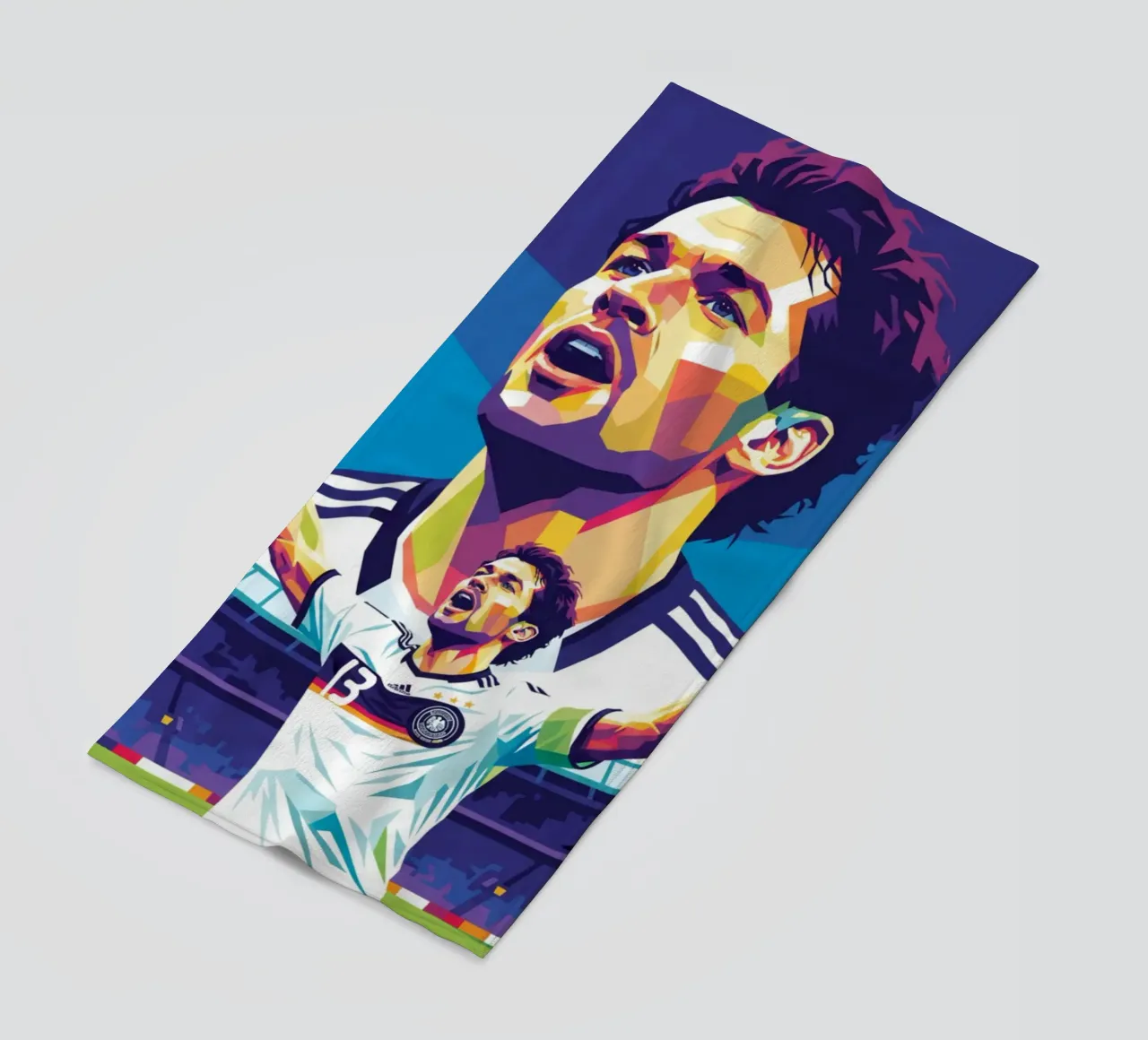 Michael Ballack pop art colorata telo mare da Hantamrata