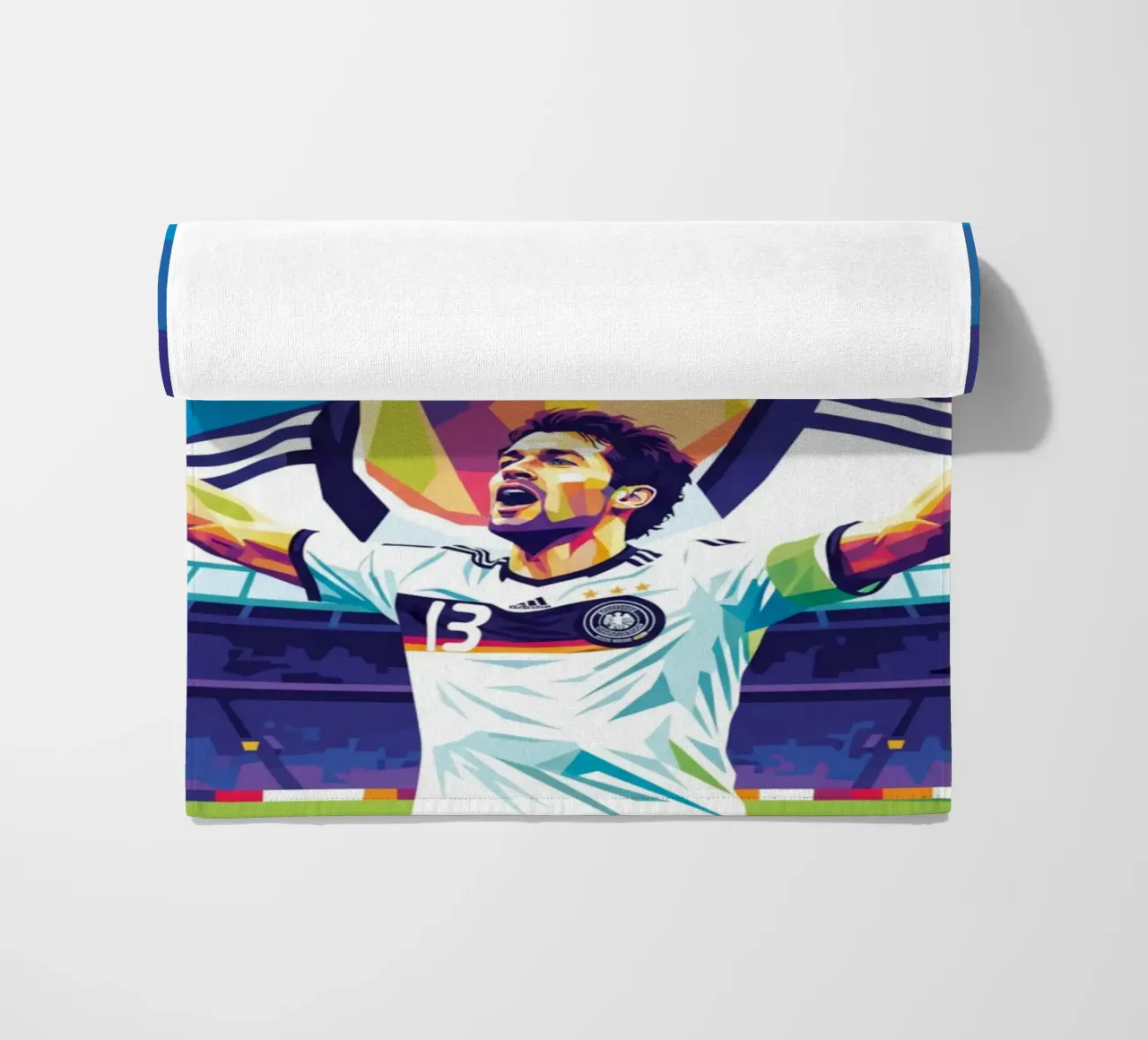 Michael Ballack pop art colorata telo mare da Hantamrata