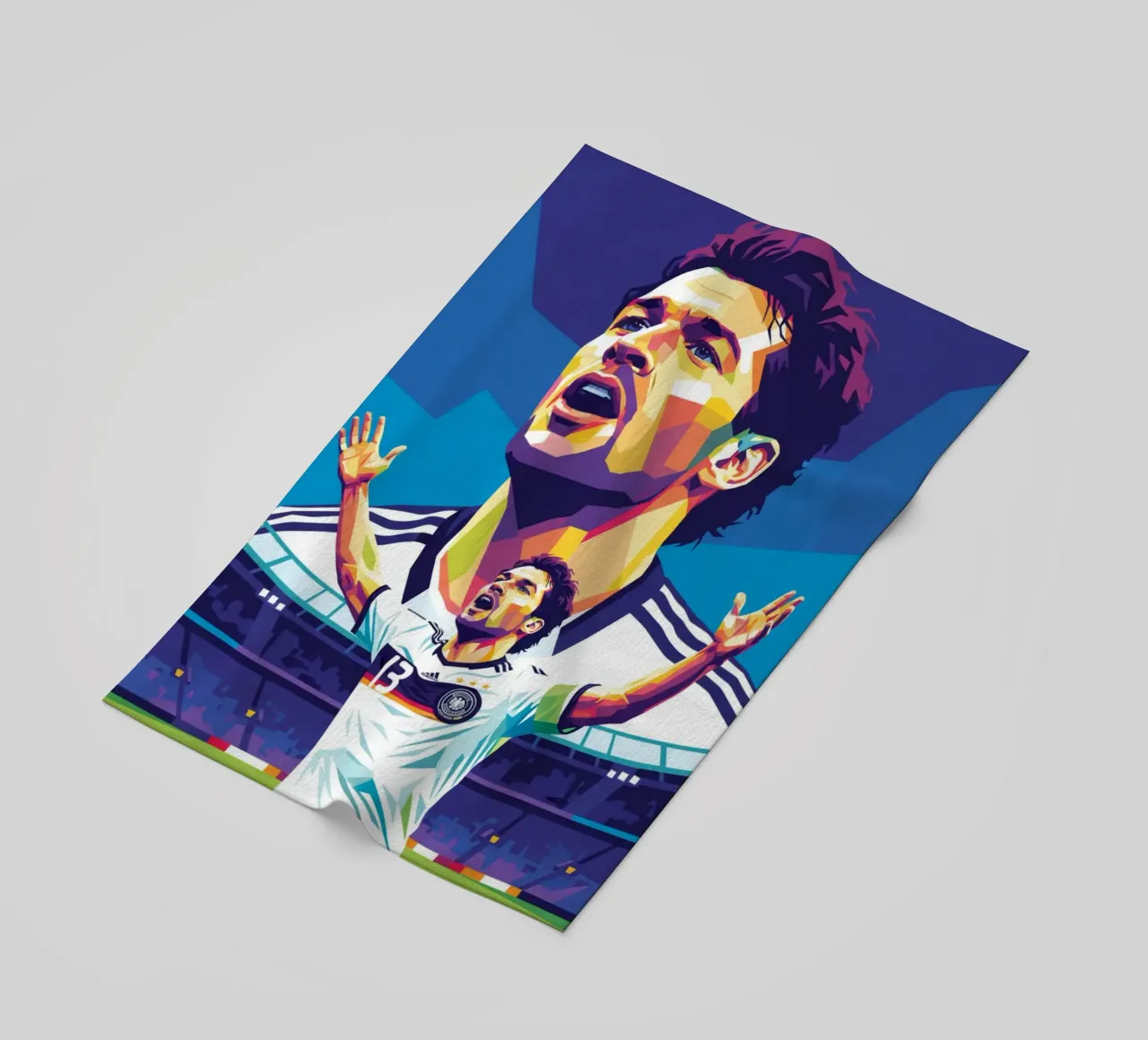 Michael Ballack pop art colorata telo mare da Hantamrata