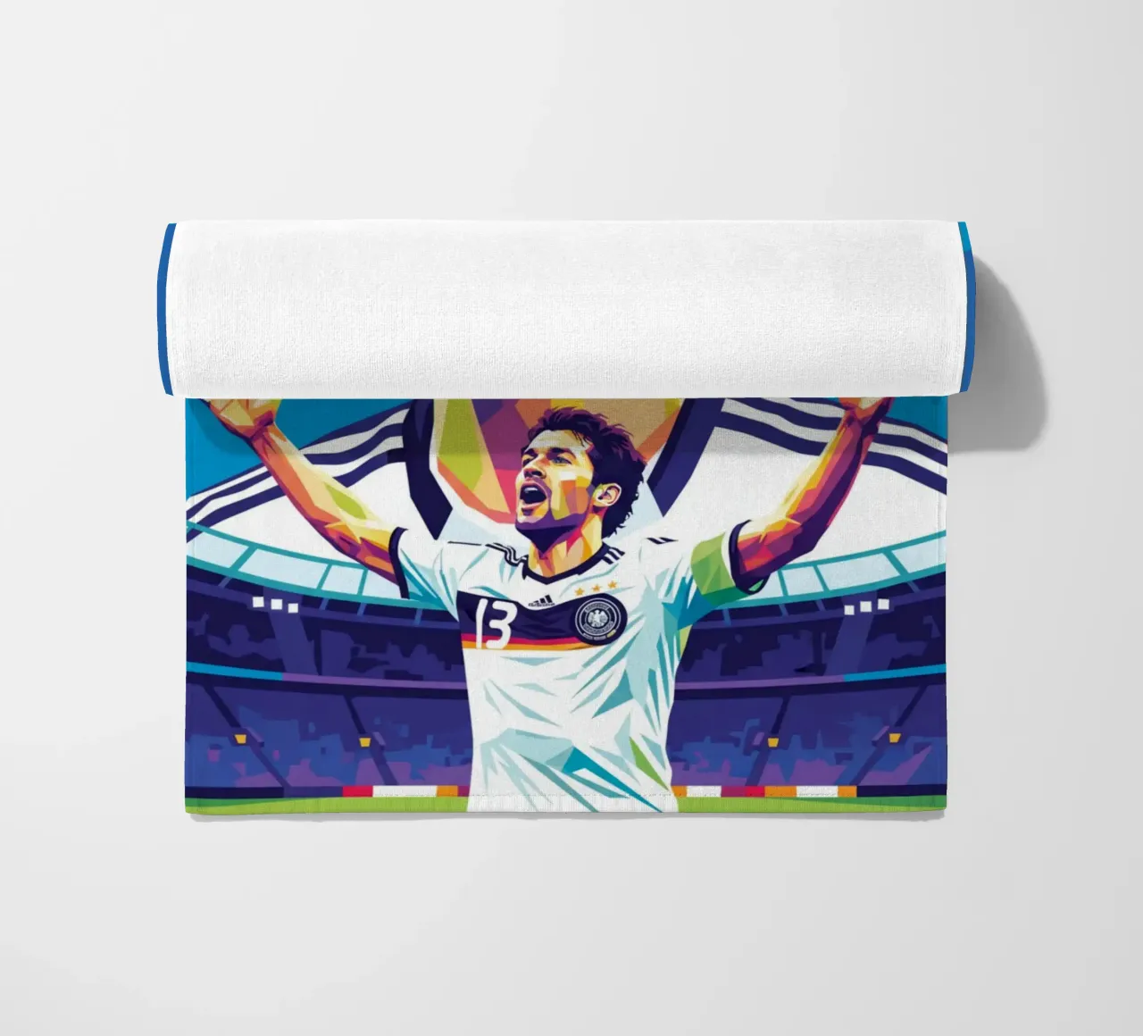 Michael Ballack pop art colorata telo mare da Hantamrata