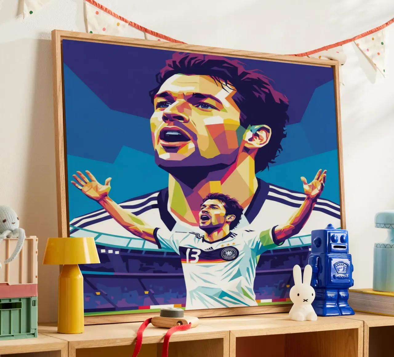 Michael Ballack pop art colorata plexiglass da Hantamrata