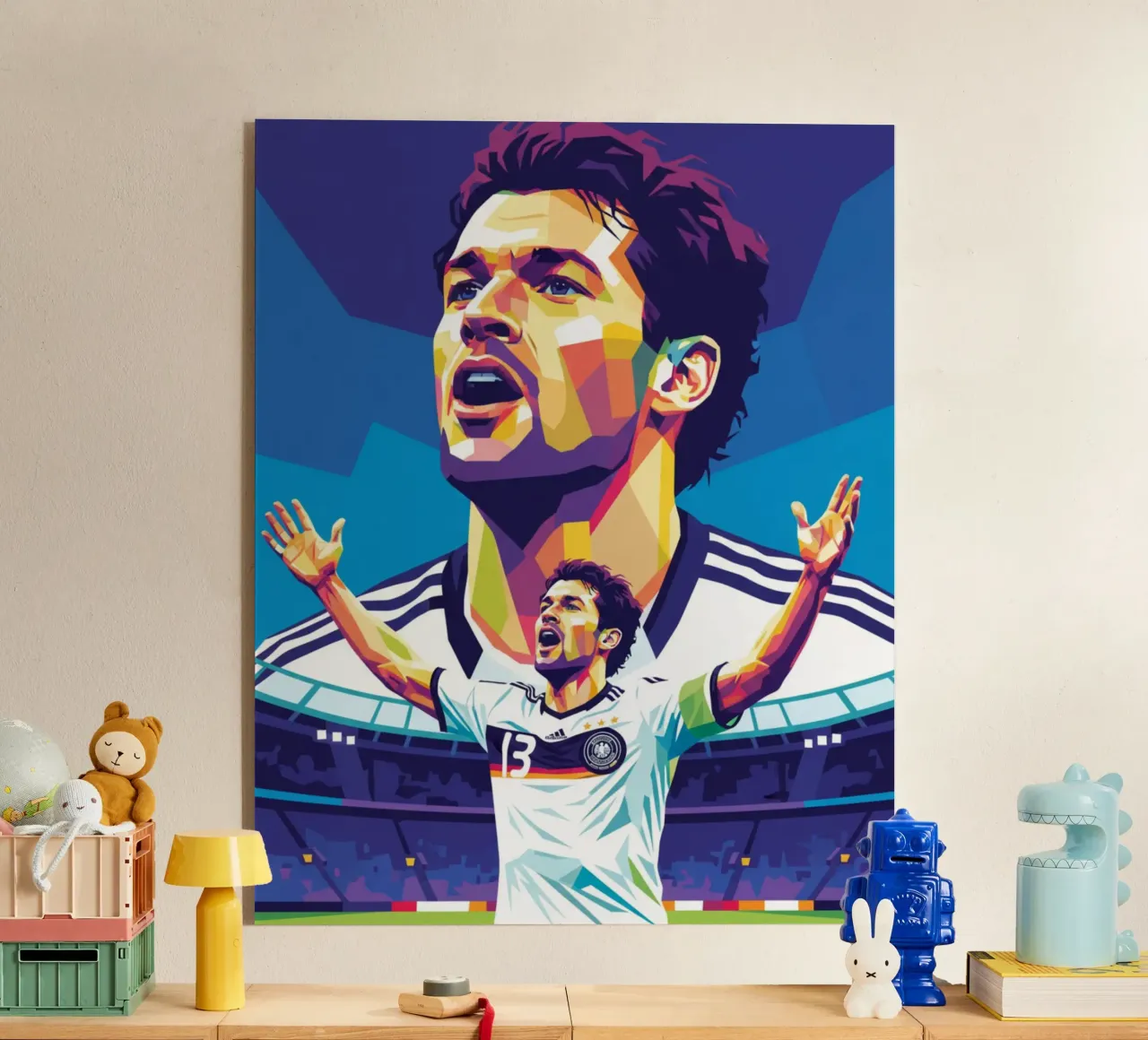 Michael Ballack pop art colorata plexiglass da Hantamrata